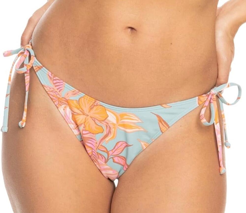 Roxy Tropical Floral Beach Tie Side High Leg Cheeky Bikini Bottom XL NWT